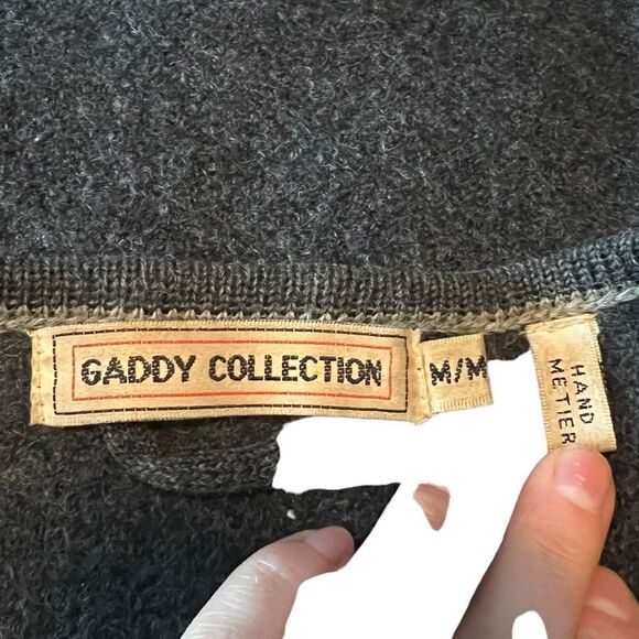 Gaddy Collection grey 100% wool long cardigan - Picture 3 of 9